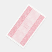 Hochzeitspapier Handtücher Rosa Damask Elegant Serviette (Ecke)