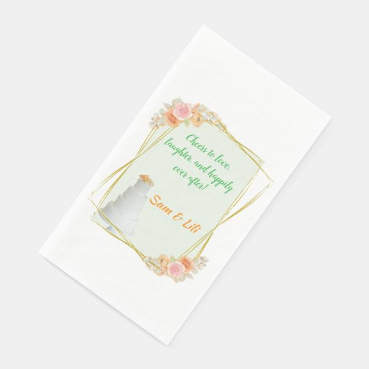 Hochzeitspapier Napkin Serviette (Ecke)