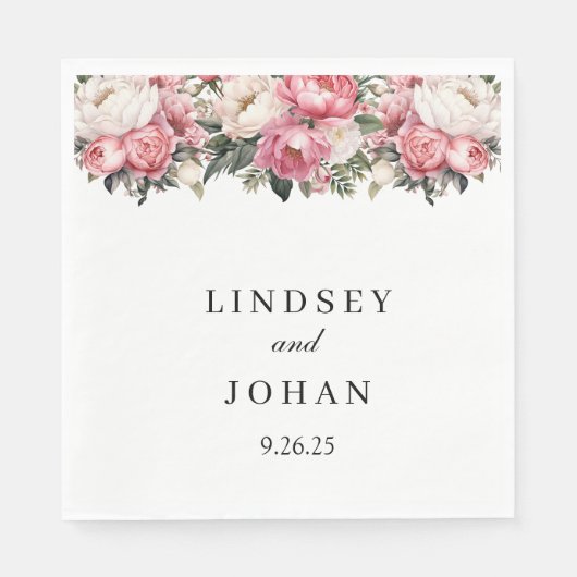 Hochzeitspapier Napkins Serviette (Vorderseite)
