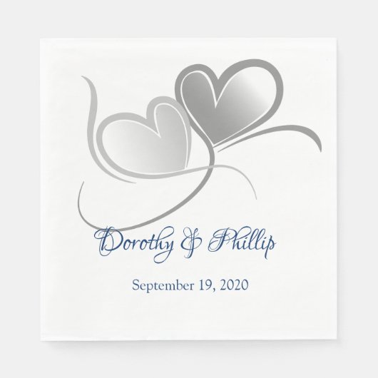 Hochzeitspapier Napkins Serviette (Vorderseite)