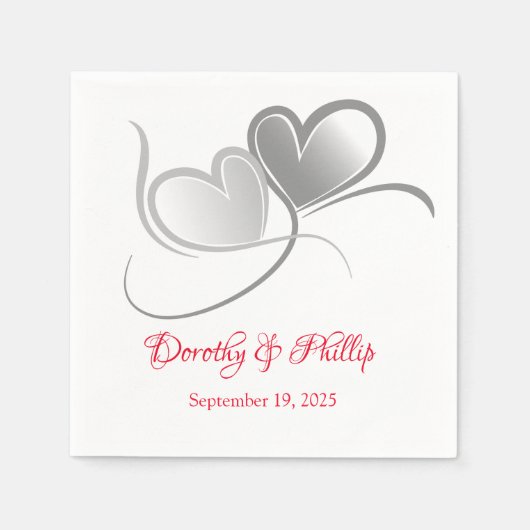 Hochzeitspapier Napkins Serviette (Vorderseite)