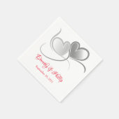 Hochzeitspapier Napkins Serviette (Ecke)