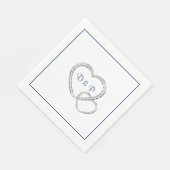 Hochzeitspapier Napkins Serviette (Ecke)