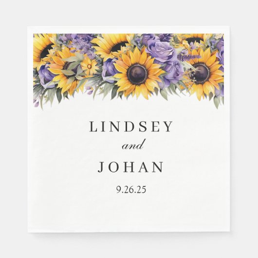 Hochzeitspapier Napkins Serviette (Vorderseite)