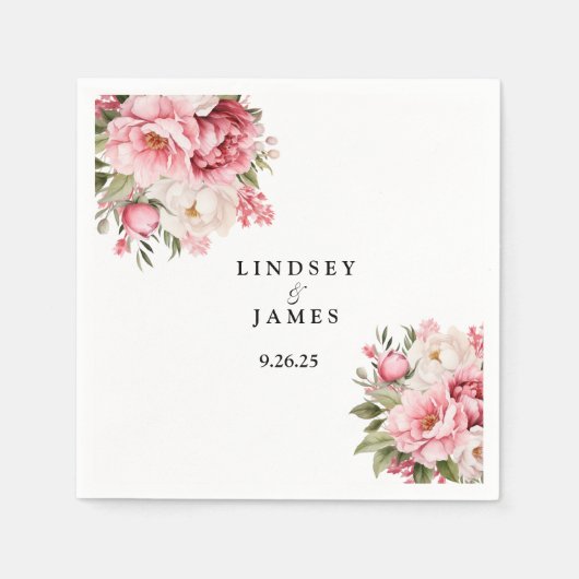 Hochzeitspapier Napkins Serviette (Vorderseite)