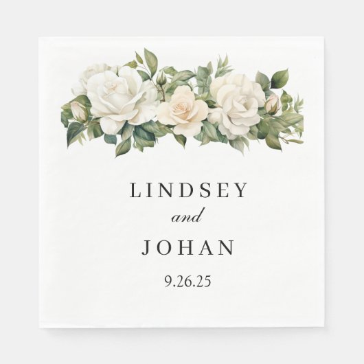 Hochzeitspapier Napkins Serviette (Vorderseite)