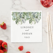 Hochzeitspapier Napkins Serviette (Beispiel)