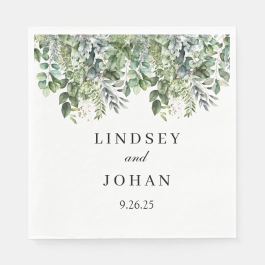 Hochzeitspapier Napkins Serviette (Vorderseite)