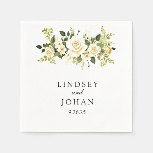 Hochzeitspapier Serviette (Vorderseite)