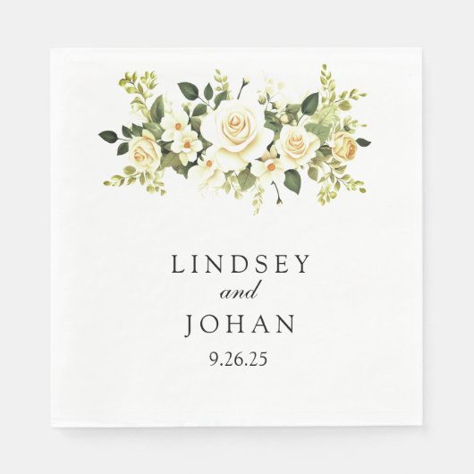 Hochzeitspapier Serviette (Vorderseite)