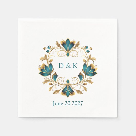 Hochzeitspapier serviette (Vorderseite)