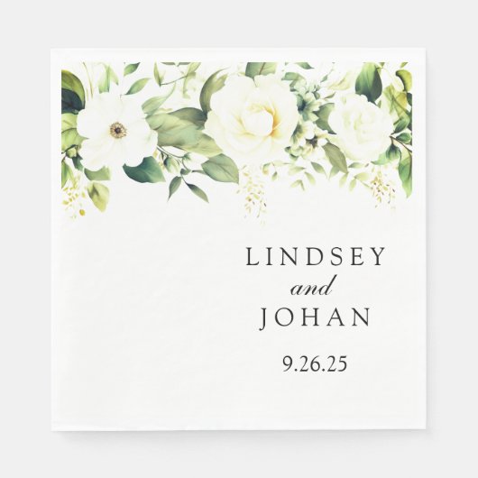 Hochzeitspapier Serviette (Vorderseite)