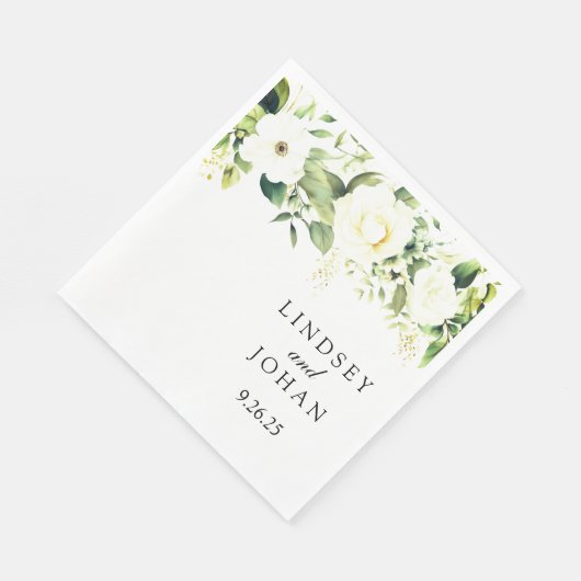 Hochzeitspapier Serviette (Ecke)