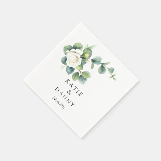 Hochzeitspapier Serviette (Ecke)