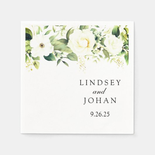 Hochzeitspapier Serviette (Vorderseite)