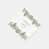 Hochzeitspapier Serviette (Ecke)