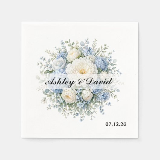 Hochzeitspapier Servietten (Vorderseite)