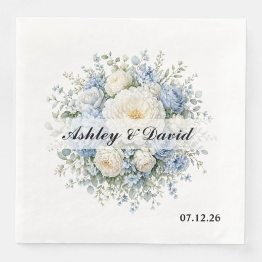 Hochzeitspapier Servietten (Vorderseite)