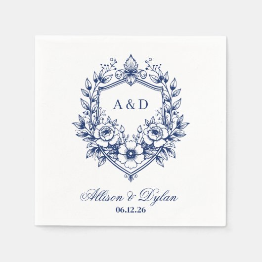 Hochzeitspapier Servietten (Vorderseite)
