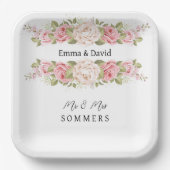 Hochzeitspapier-Teller Pappteller (Vorderseite)