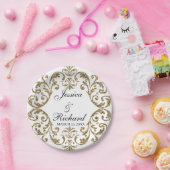 Hochzeitspapier-Teller Pappteller (Party)