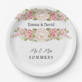 Hochzeitspapier-Teller Pappteller (Vorderseite)