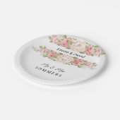 Hochzeitspapier-Teller Pappteller (Schrägansicht)