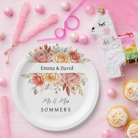 Hochzeitspapier-Teller Pappteller (Party)