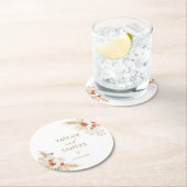 Hochzeitspapier-Untersetzer | Boho Pampas Grass De Runder Pappuntersetzer (Vor Ort)