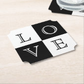 Hochzeitspapier-Untersetzer-Set der Liebe Untersetzer (angewinkelt)