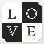 Hochzeitspapier-Untersetzer-Set der Liebe Untersetzer (Vorderseite)