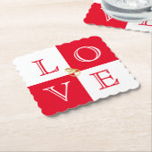 Hochzeitspapier-Untersetzer-Set der Liebe Untersetzer (angewinkelt)