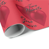 Hochzeitspapier Verlobung 2 Herz Geschenkpapier (Rolleneckpunkt)