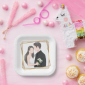 Hochzeitspapierplatte Pappteller (Party)