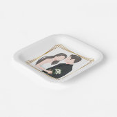 Hochzeitspapierplatte Pappteller (Gewinkelt)