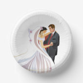 Hochzeitspapierplatte Pappteller (Vorderseite)