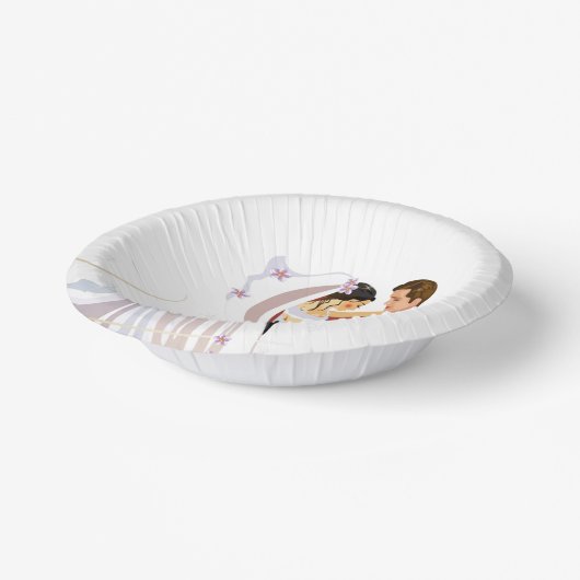 Hochzeitspapierplatte Pappteller (Gewinkelt)