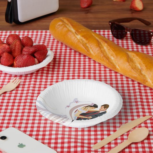 Hochzeitspapierplatte Pappteller (Picknick)