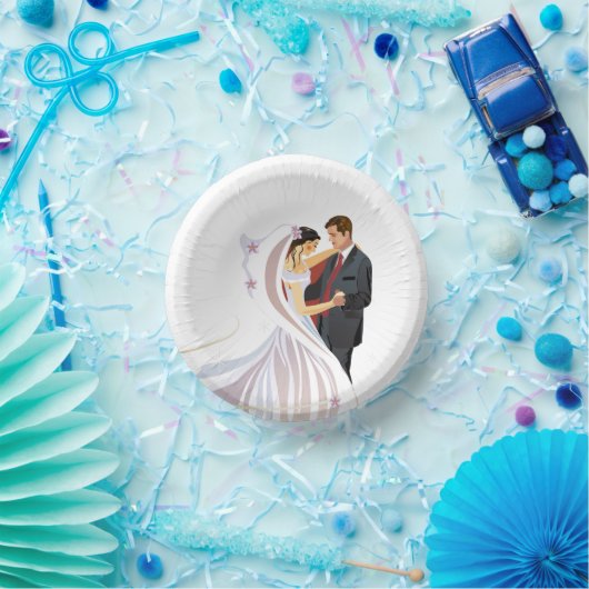 Hochzeitspapierplatte Pappteller (Party)