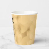 Hochzeitspapiertassen - bearbeitbarer Text auf Gol Pappbecher (Links)