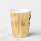 Hochzeitspapiertassen - bearbeitbarer Text auf Gol Pappbecher (Rechts)