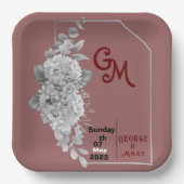 Hochzeitspapiertassen Pappteller (Vorderseite)