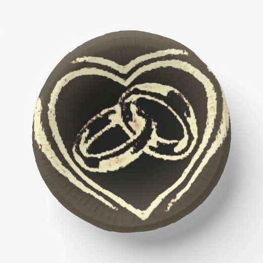 Hochzeitspapierteller Pappteller (Vorderseite)