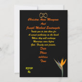 Hochzeitsparadies am Strand Einladung (Rückseite)