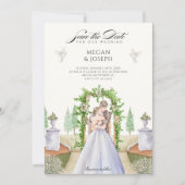 Hochzeitsparadies Aquarell Save The Date (Vorderseite)