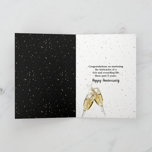 Hochzeitsparkler Karte (Innenseite)