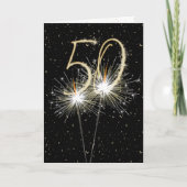 Hochzeitsparkler zum 50. Mal Karte (Vorderseite)