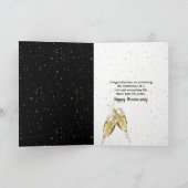 Hochzeitsparkler zum 52. Mal Karte (Innenseite)