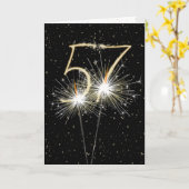 Hochzeitsparkler zum 57. Mal Karte (Gelbe Blume)