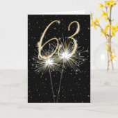 Hochzeitsparkler zum 63. Mal Karte (Gelbe Blume)